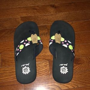 Yellow Box Flip Flops